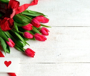 Tulipany, Bukiet Kwiatów, Czerwone