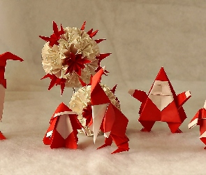 Świąteczna, Dekoracja, Origami