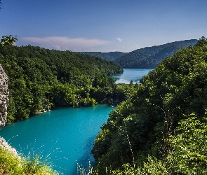 Góry, Chorwacja, Jeziora, Plitvice, Lasy