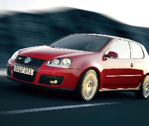 GTI, Czerwony, Volkswagen Golf