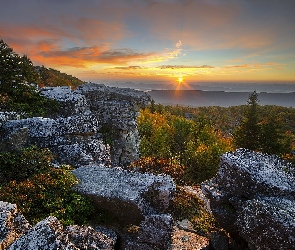 Zachód słońca, Góry