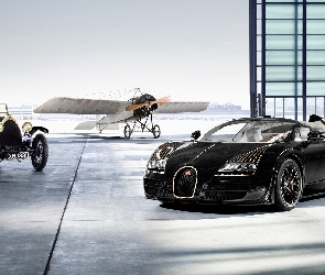 Samochód, Samolot, Bugatti, Zabytkowy, Hangar
