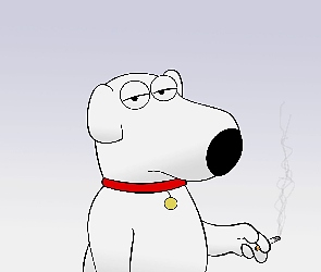 papieros, pies, Griffin, Brian, Głowa Rodziny, Family Guy
