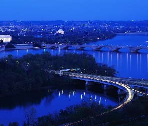 Waszyngton, Panorama, Mosty, Rzeka