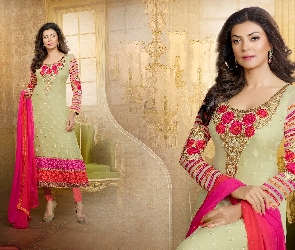 Biżuteria, Makijaż, Strój, Kobieta, Salwar, Kameez