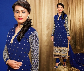 Biżuteria, Makijaż, Strój, Kobieta, Salwar, Kameez