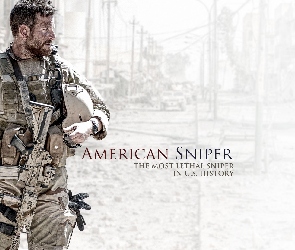 Film, American Sniper, Broń, Bradley Cooper, Żołnierz, Mundur, Aktor