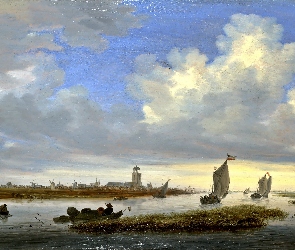 Obraz, Połów, Salomon, van Ruysdael