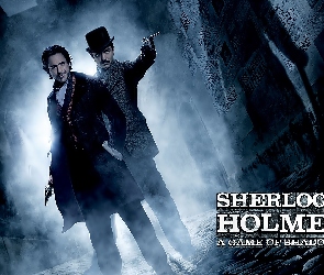Jude Law, Robert Downey Jr, Film, Sherlock Holmes Gra cieni