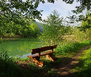 Park, Ławeczka, Rzeczka