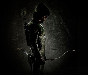 Kaptur, Oliver Queen - Stephen Amell, Arrow, Serial, Zielona strzała, Łuk