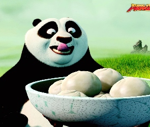 Kung Fu Panda, Film animowany, Panda, miska