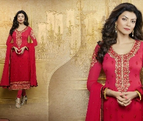 Biżuteria, Makijaż, Strój, Kobieta, Salwar, Kameez