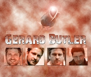 twarze, kwiat, Gerard Butler