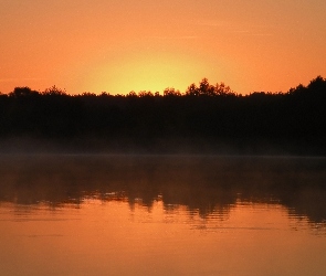 Jezioro, Wschód słońca