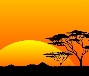 Afryka, Zachód Słońca