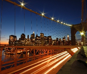 Zachód Słońca, San Francisco, Golden Gate, Most, Drapacze, Chmur