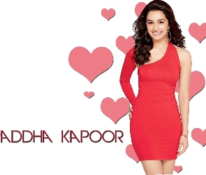 Kobieta, Aktorka, Serduszka, Shraddha, Kapoor, Bollywood