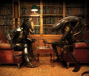 Predator, Biblioteka, Szachy, Alien