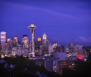 Stany Zjednoczone, Miasto nocą, Seattle