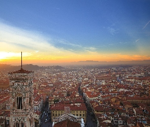 Zachód Słońca, Zdjęcie miasta, Florencja