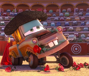 Autko, Róże, Cars 2, Trybuny, Arena, Film animowany, Auta