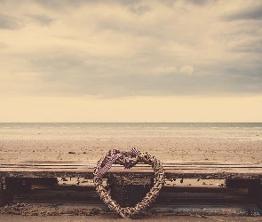 Morze, Miłosne, Serce, Plaża