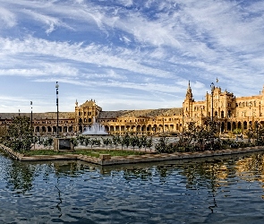 Hiszpania, Sewilla, Pałac, Plaza de Espana