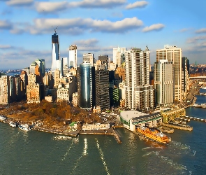 Drapacze Chmur, Z lotu ptaka, Manhattan