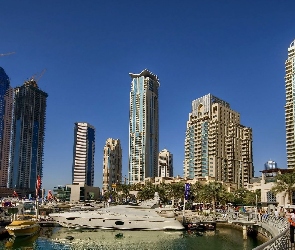 Miasto, Marzeń, Jachty, Marina, Hotel, Dubaj