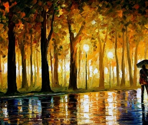 Park, Leonid Afremov, Obraz