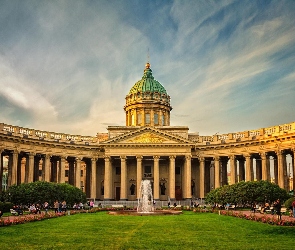 Rosja, Sankt Petersburg, Katedra, Fontanna
