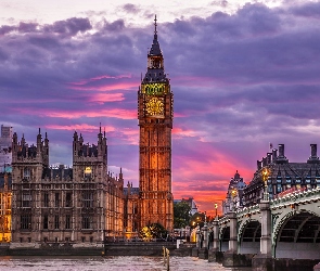 Londyn, Pałac Westminster, Big Ben, Anglia, Wielka Brytania