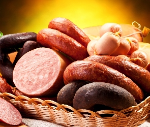 Kompozycja, Kiełbasa, Mięso, Wędliny