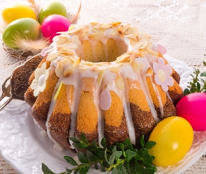 Pisanki, Ciasto, Wielkanocna, Baba, Wielkanoc