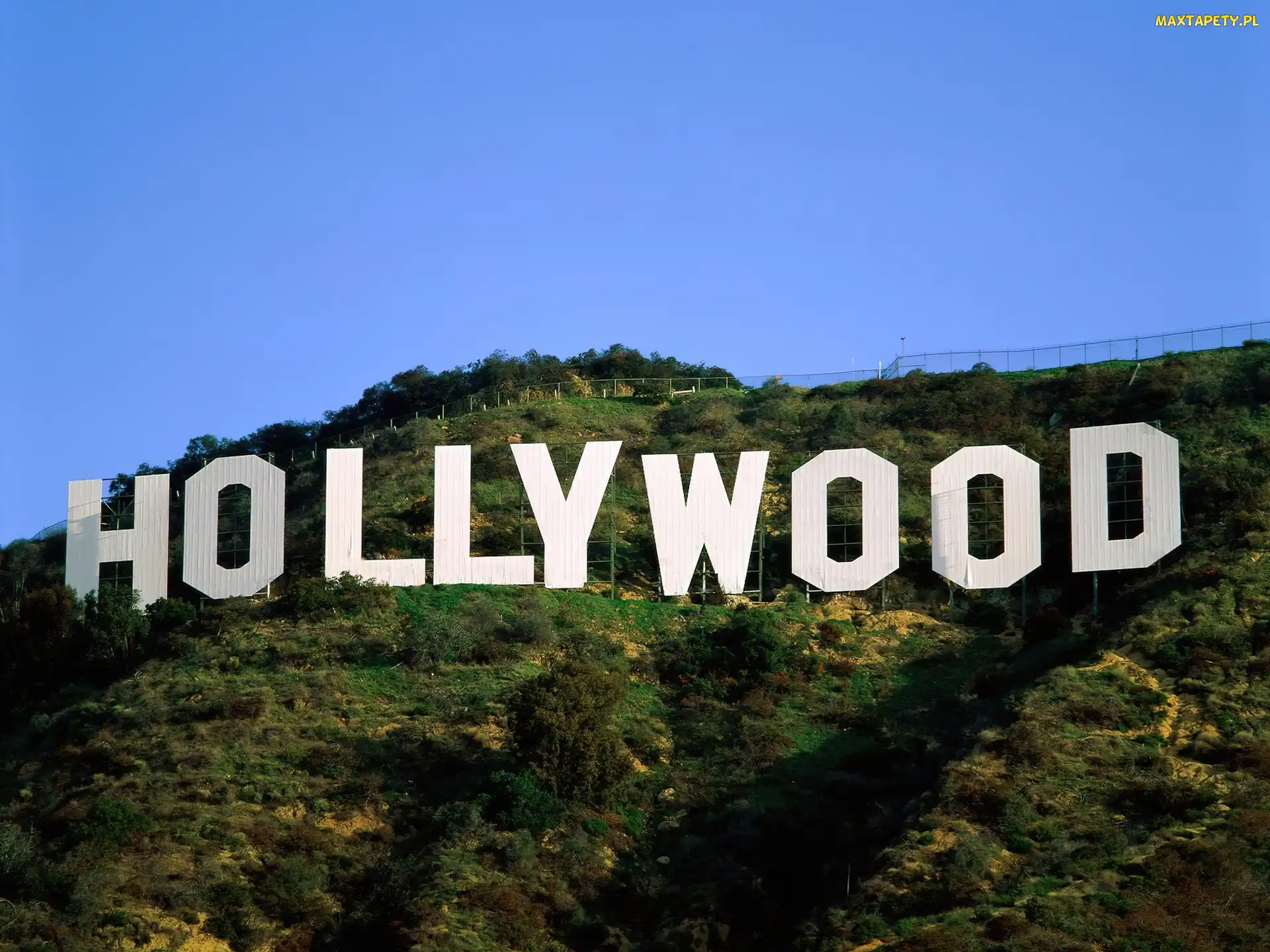 Hollywood, Wzgórze, Napis