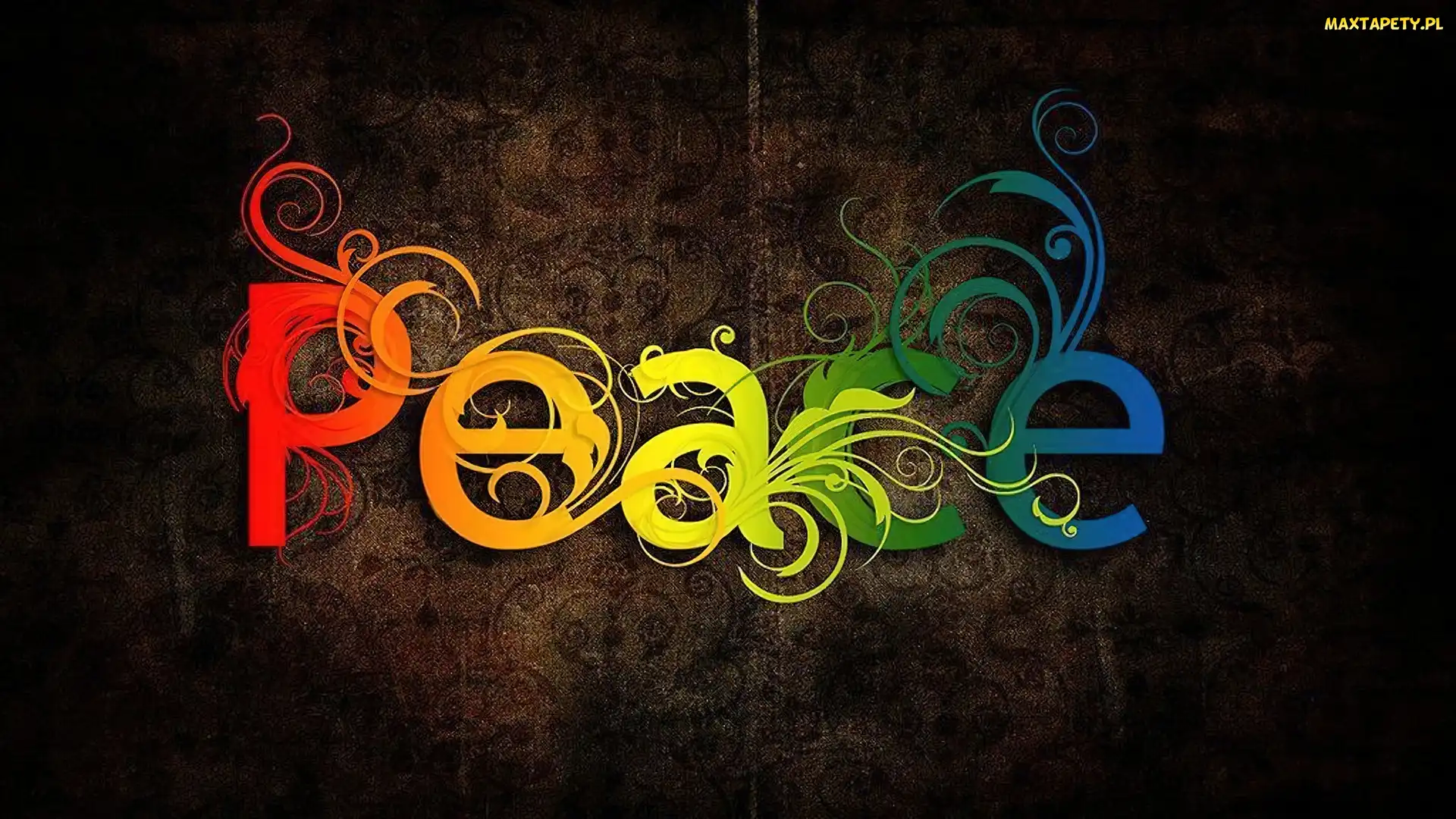 Grafika, Peace, Napis, Komputerowa