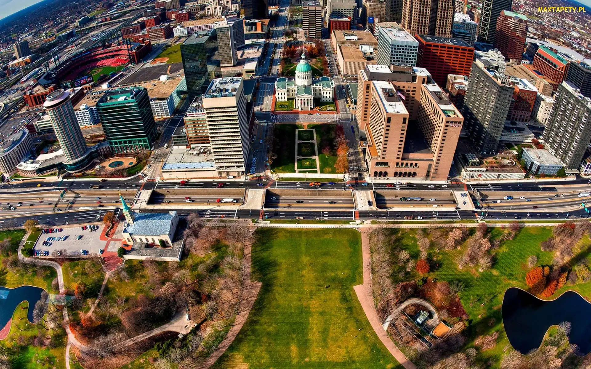 Ulica, Park, Miasto, Wieżowce