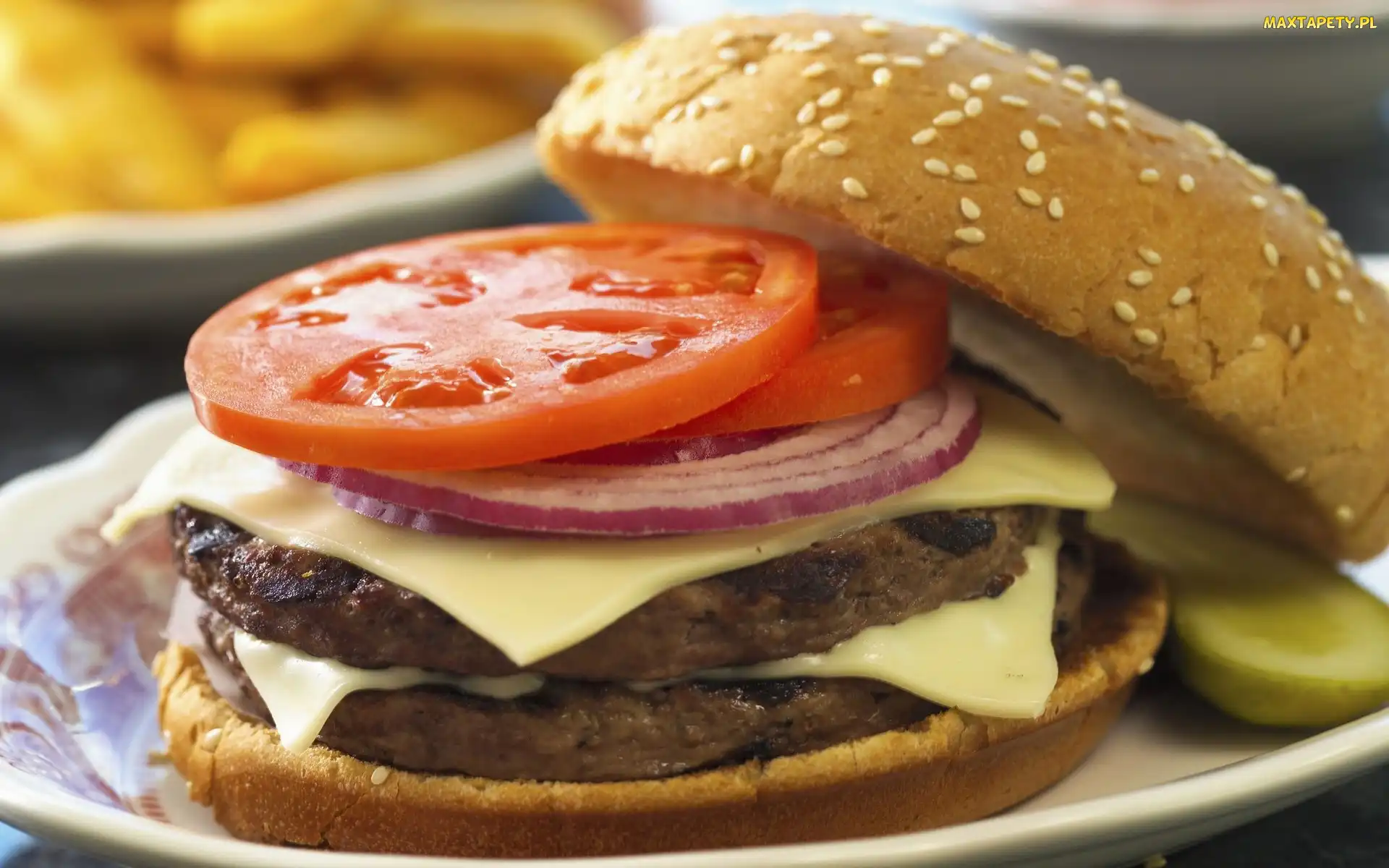 Bułka, Pomidory, Hamburger