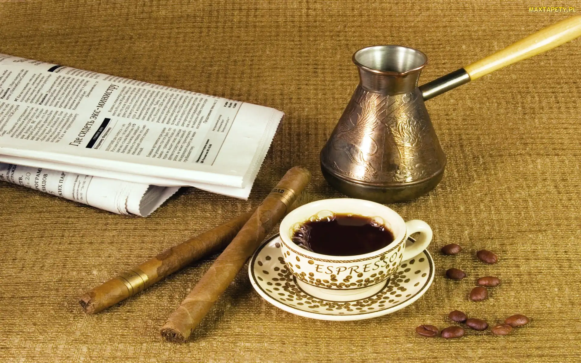 Cygaro, Gazeta, Kawa