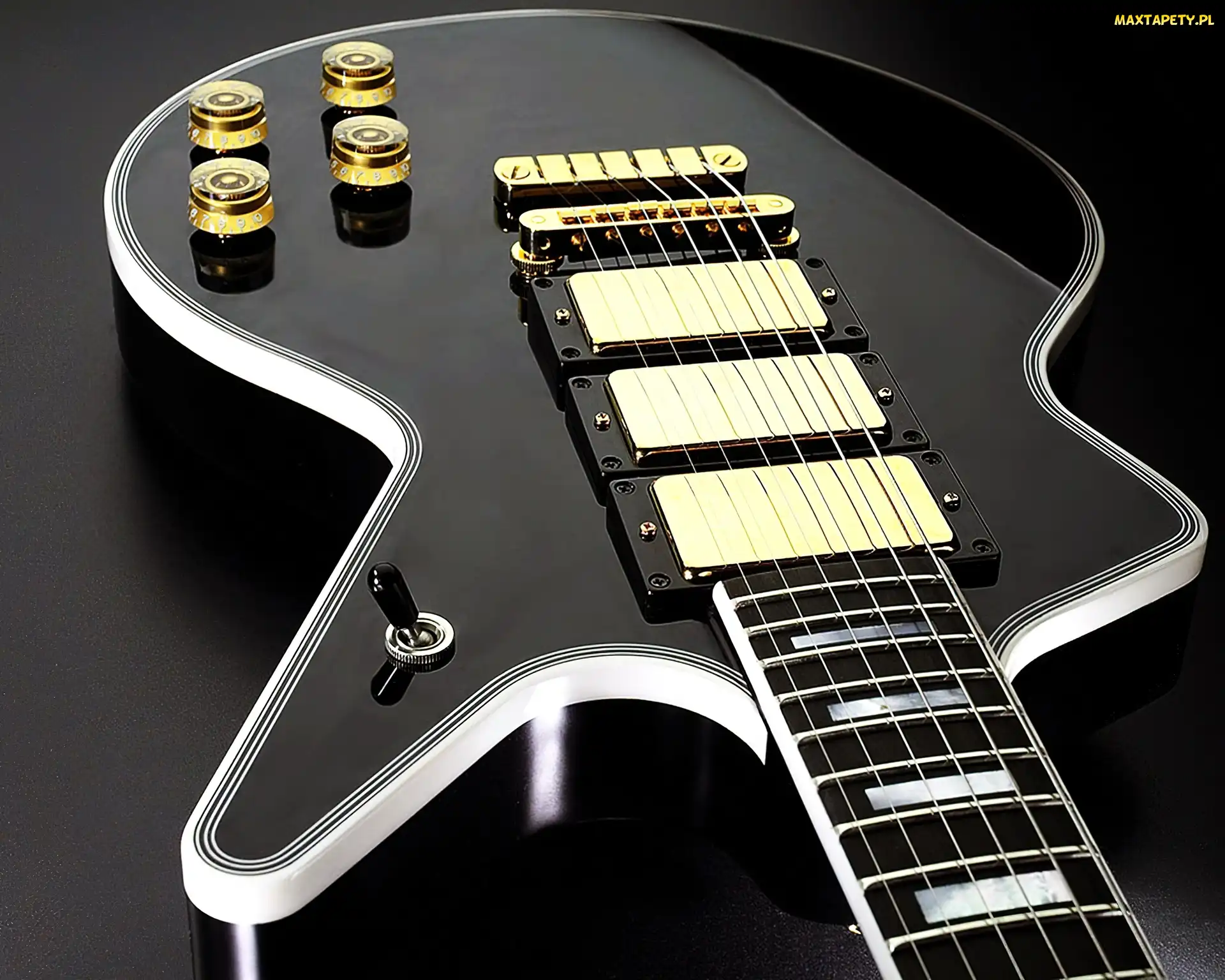 Struny, Elektryczna, Czarna, Gitara