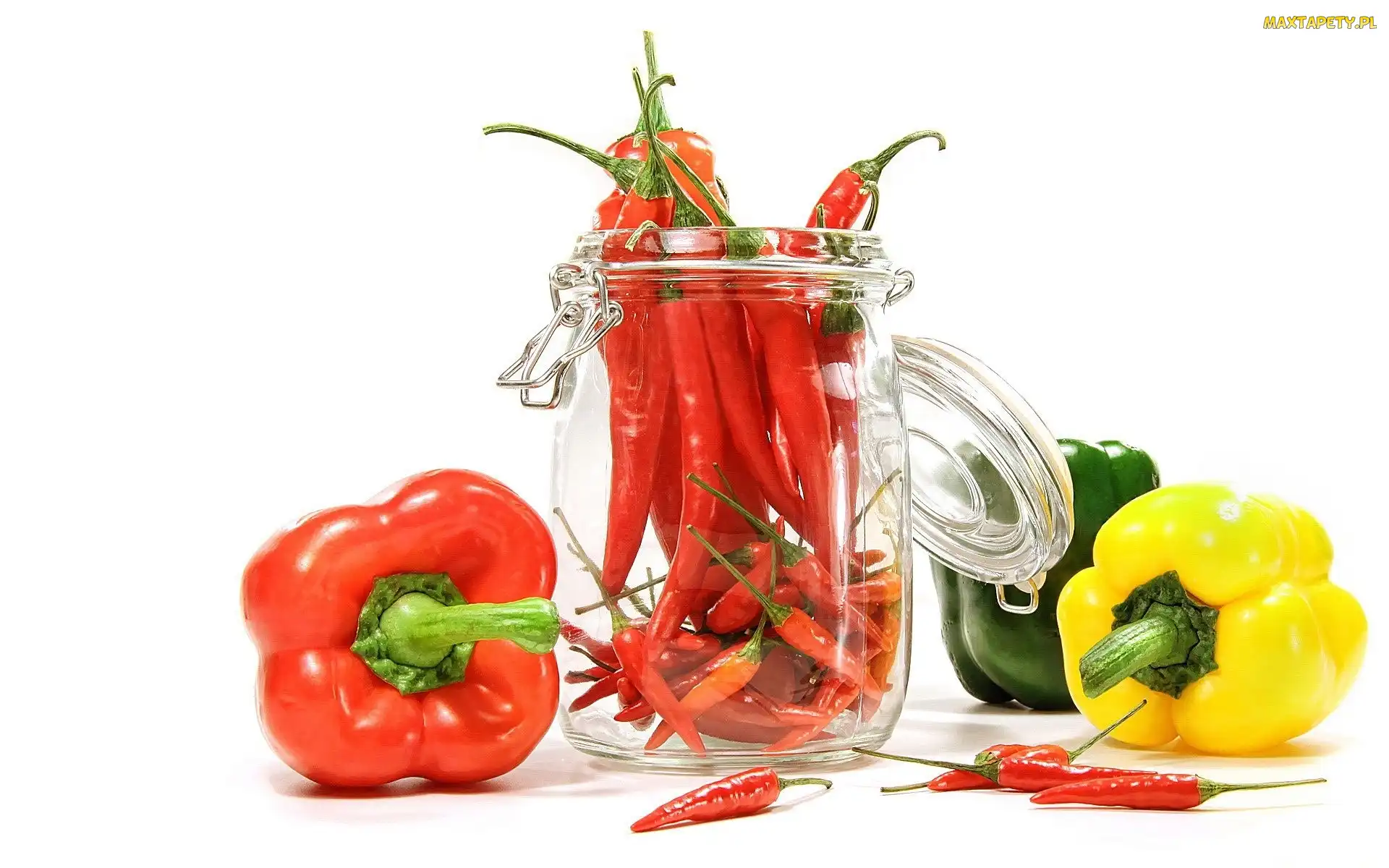 Słoik, Chilli, Różne, Papryki