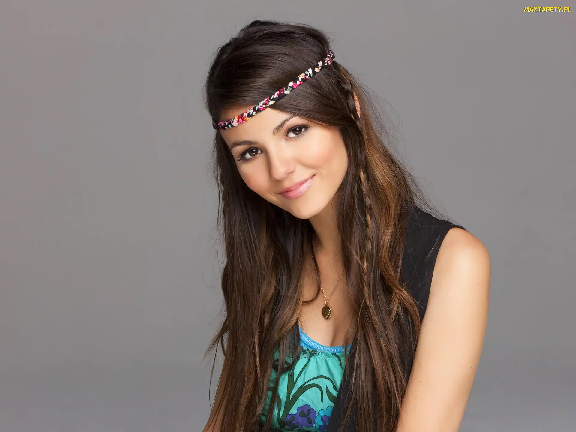 Naszyjnik, Włosy, Victoria Justice, Piękna, Opaska, Długie
