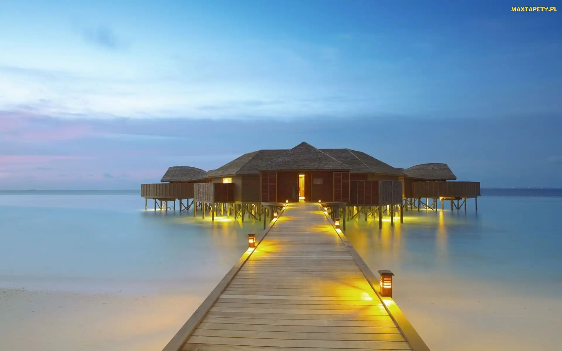 Hotelik, Morze, Malediwy, Molo