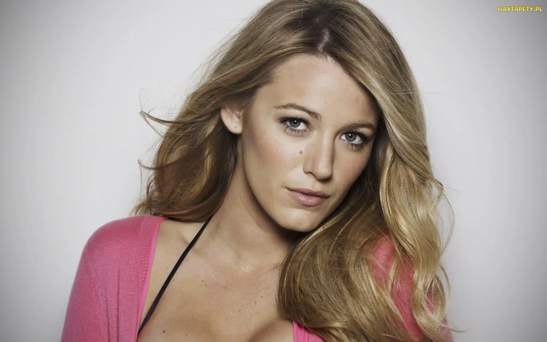 Różowy, Sweterek, Blake Lively