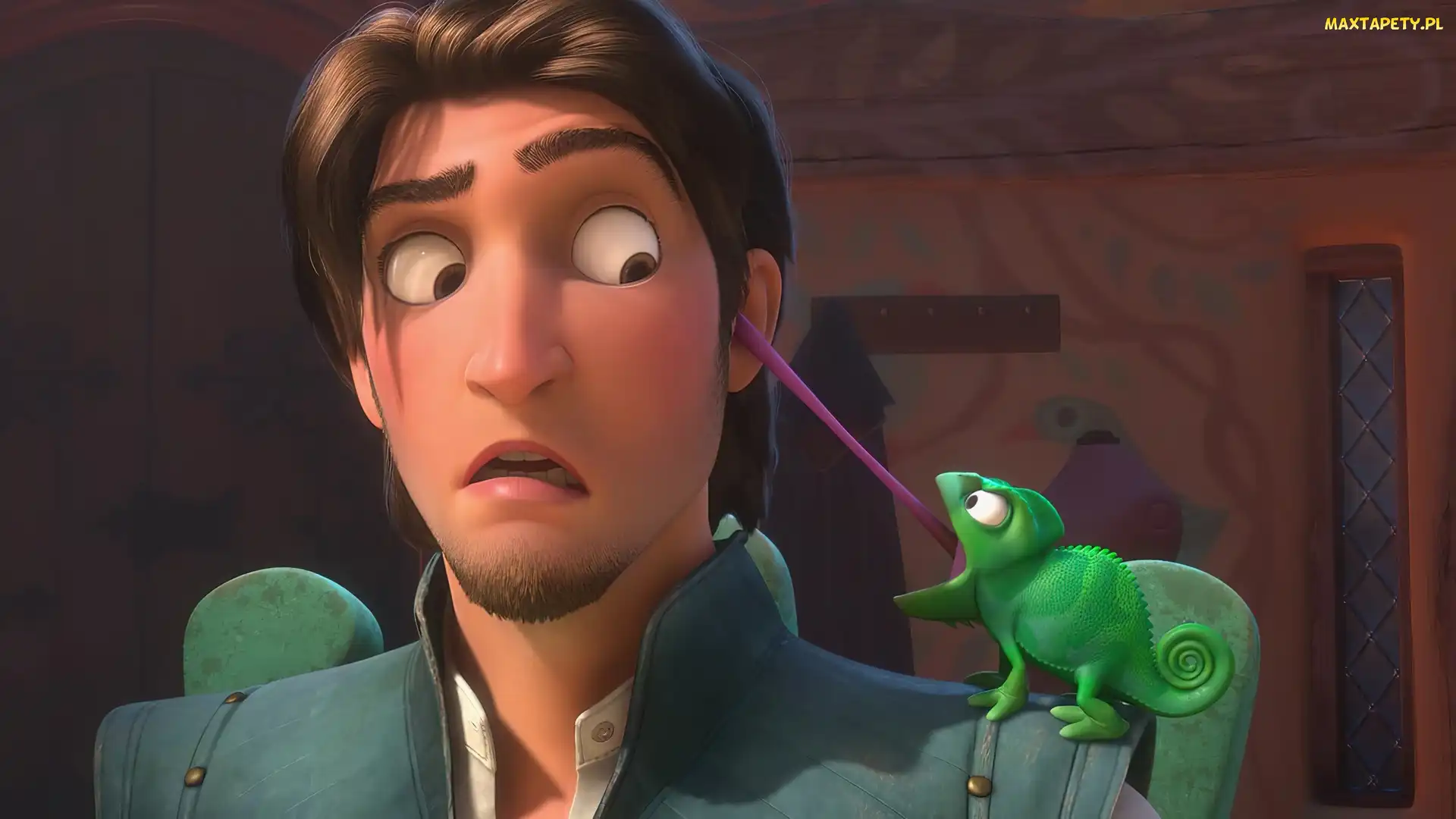 Tangled, Język, Kameleon, Flynn, Zaplątani