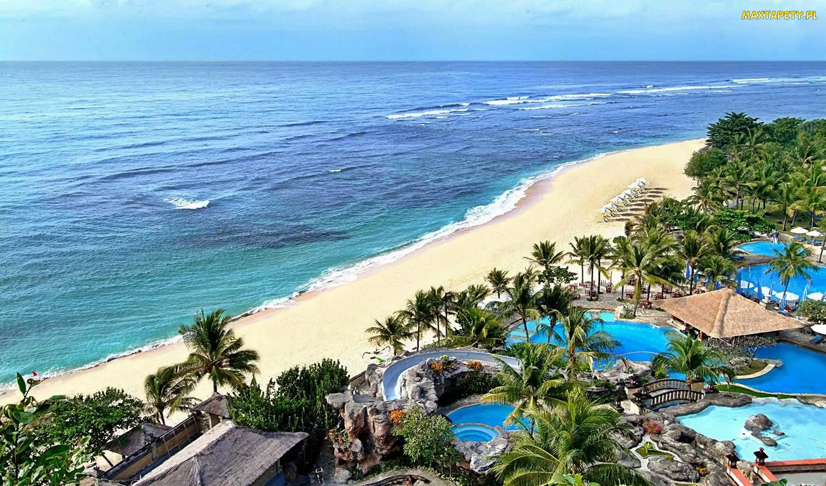 Morze, Plaża, Bali, Indonezja