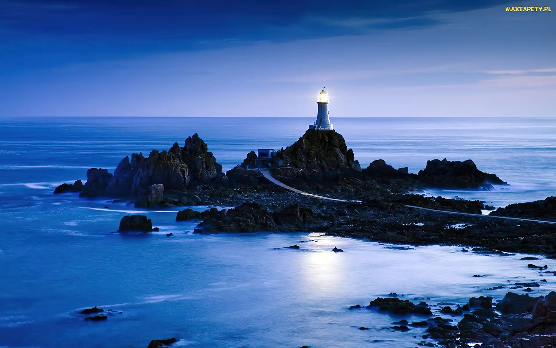 Ocean, Skały, Islandia, Droga, Latarnia Morska