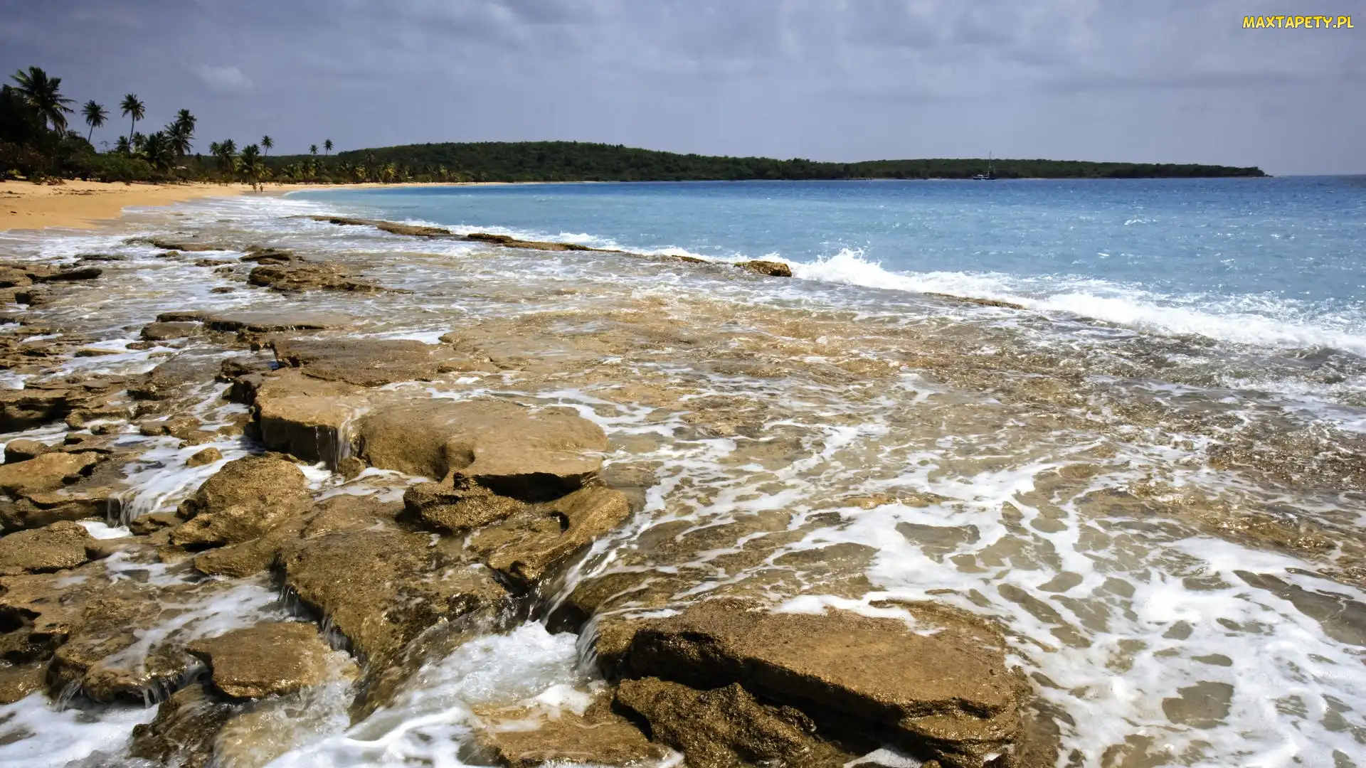 Plaża, El Morro Fort, Puerto Rico, Hiszpania, Morze
