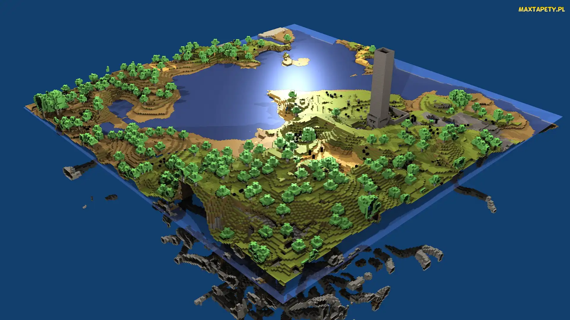 Drzewa, Minecraft, Jezioro
